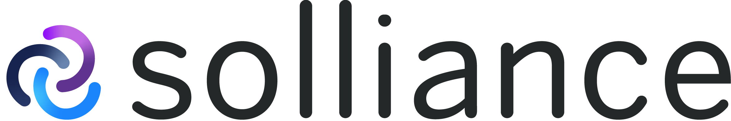 Solliance logo: a blue, purple, and cyan interlocking symbol beside the Solliance wordmark.