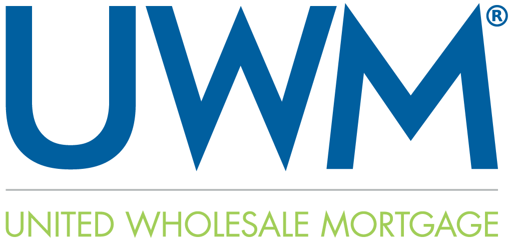 UWM logo in blue with the United Wholesale Mortgage name in green.