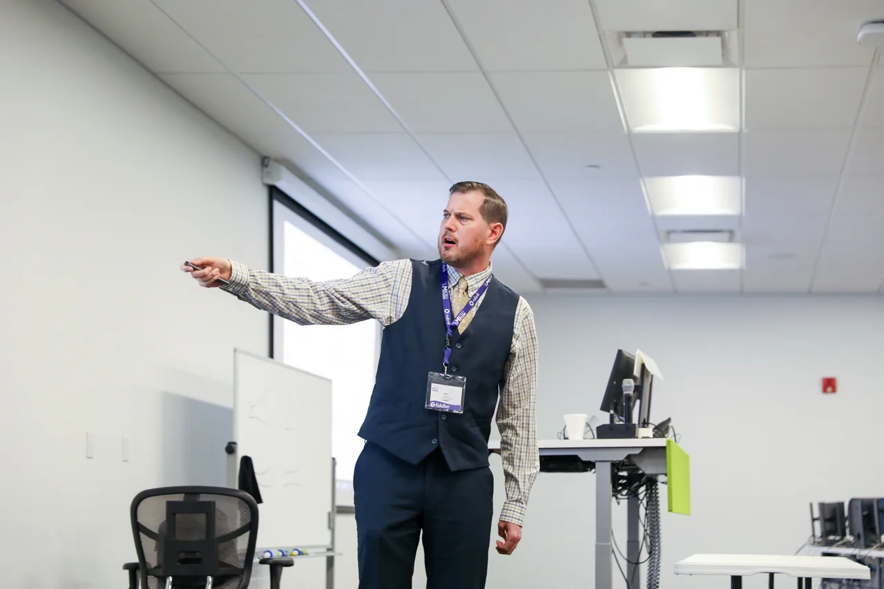 A MITechCon speaker presenting