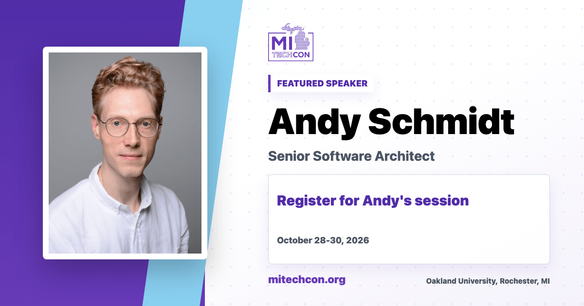 Andy Schmidt speaker share image for MITechCon 2026