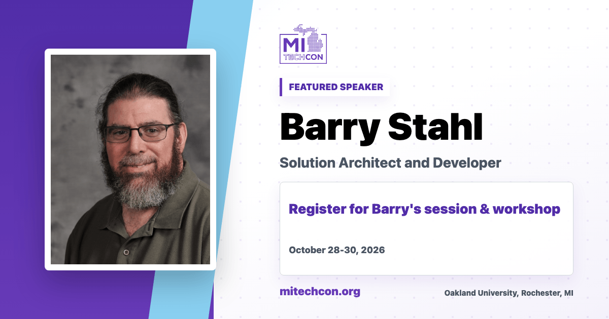 Barry Stahl speaker share image for MITechCon 2026