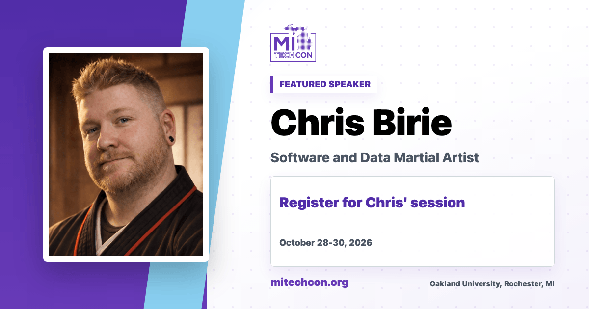 Chris Birie speaker share image for MITechCon 2026