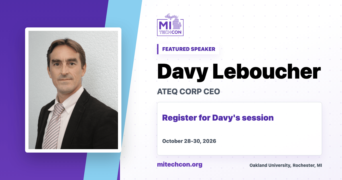 Davy Leboucher speaker share image for MITechCon 2026