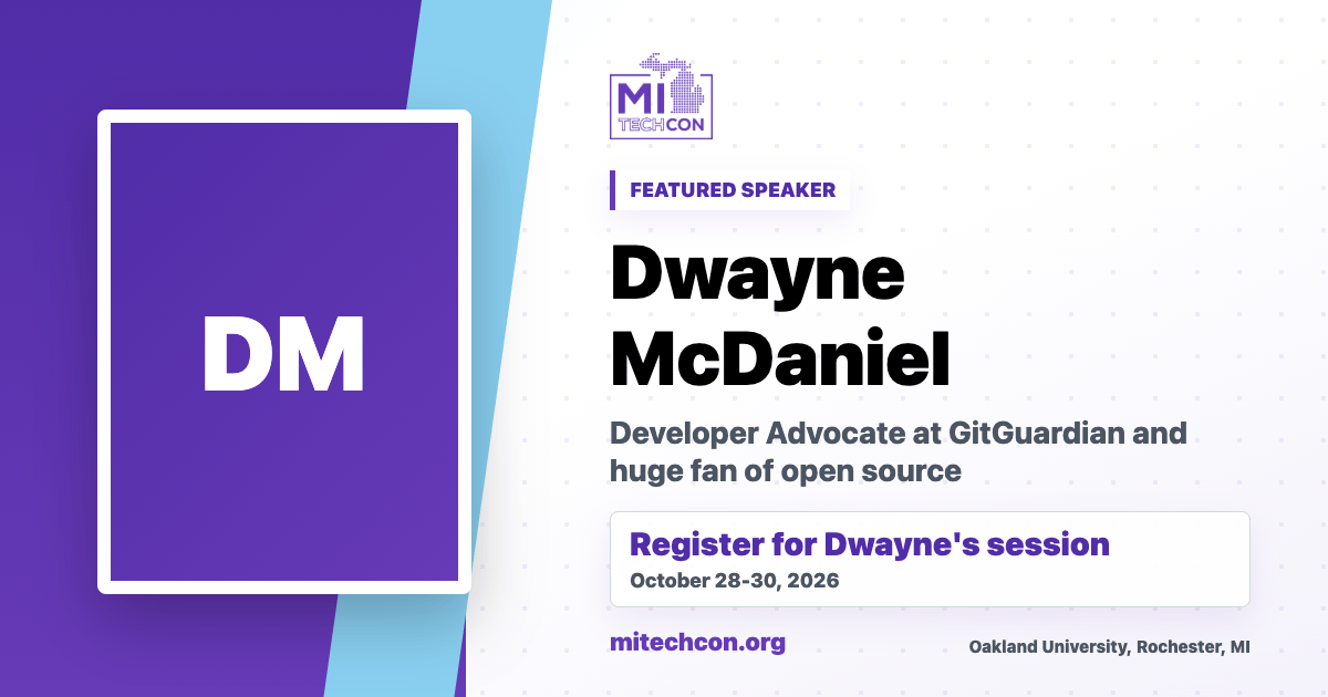 Dwayne McDaniel speaker share image for MITechCon 2026