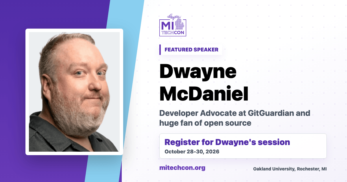 Dwayne McDaniel speaker share image for MITechCon 2026