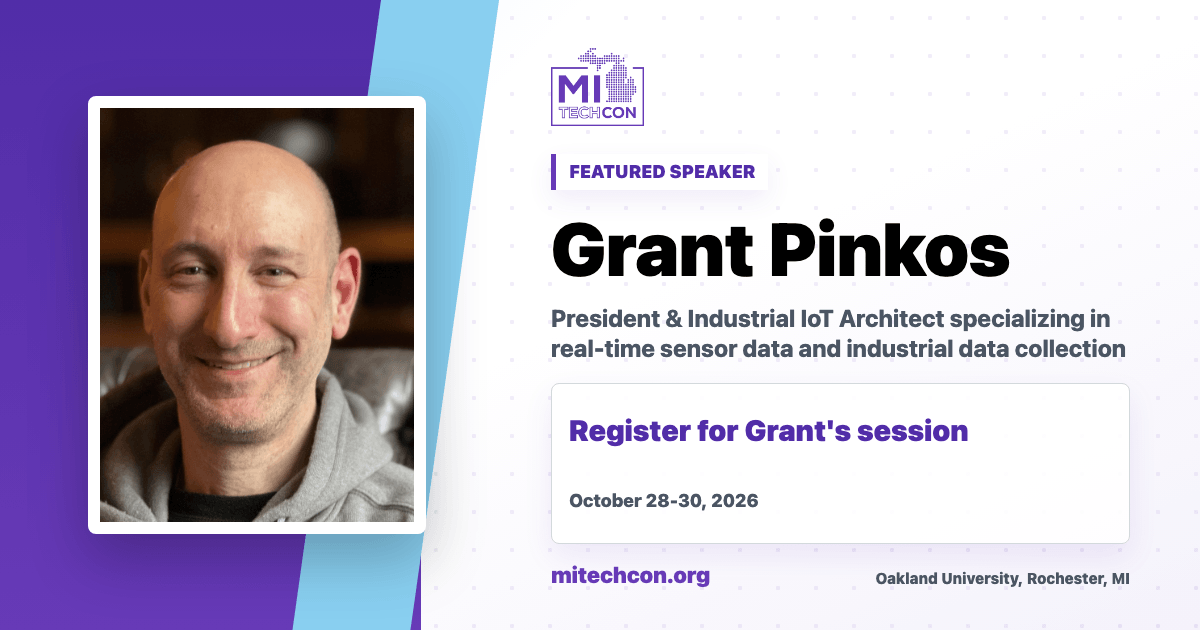 Grant Pinkos speaker share image for MITechCon 2026