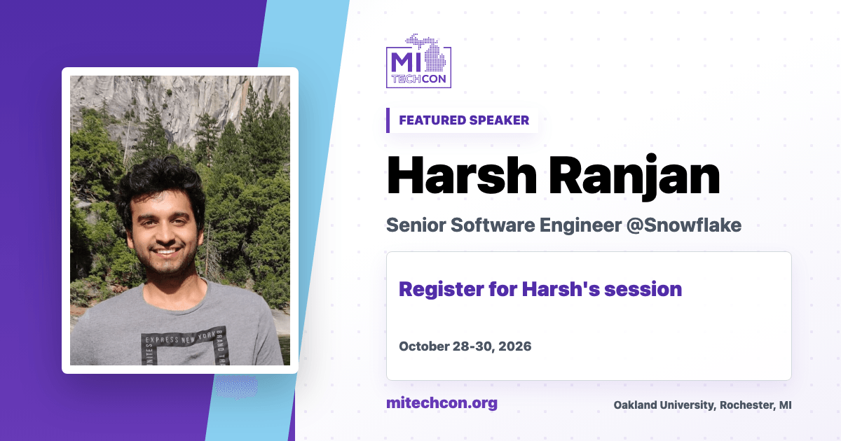 Harsh Ranjan speaker share image for MITechCon 2026
