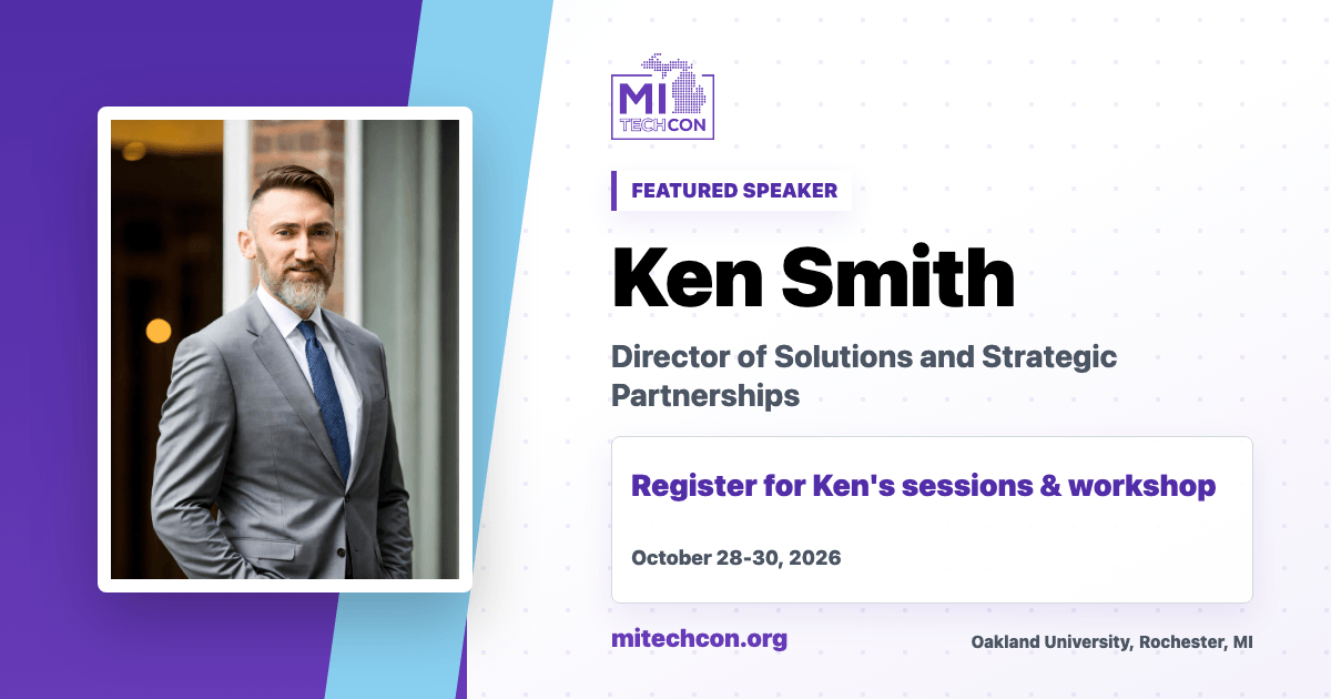 Ken Smith speaker share image for MITechCon 2026