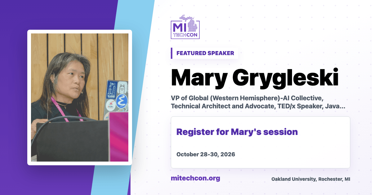 Mary Grygleski speaker share image for MITechCon 2026