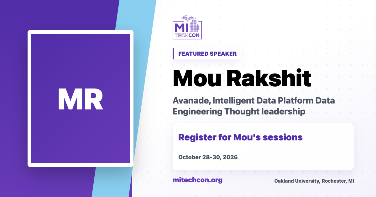 Mou Rakshit speaker share image for MITechCon 2026