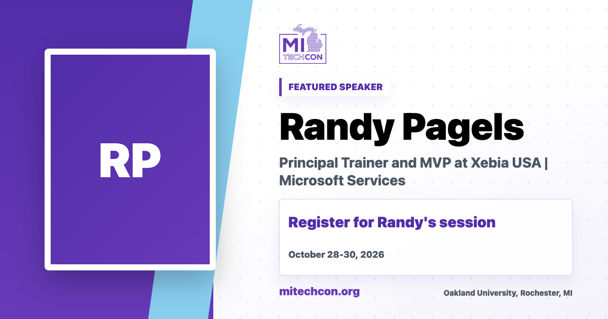 Randy Pagels speaker share image for MITechCon 2026