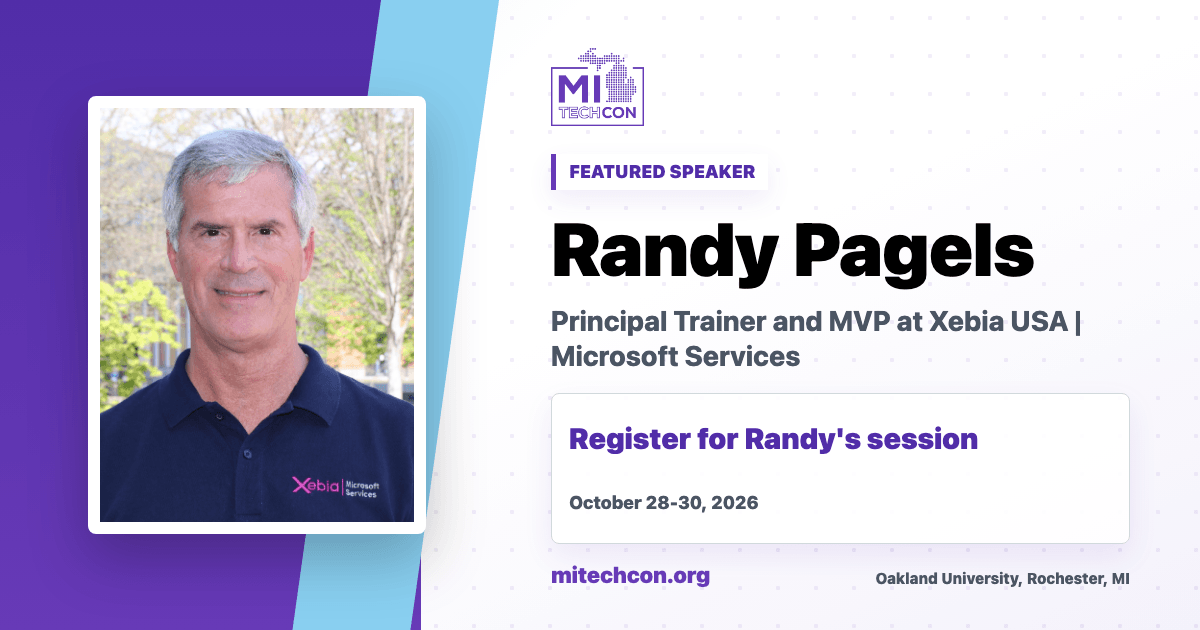 Randy Pagels speaker share image for MITechCon 2026