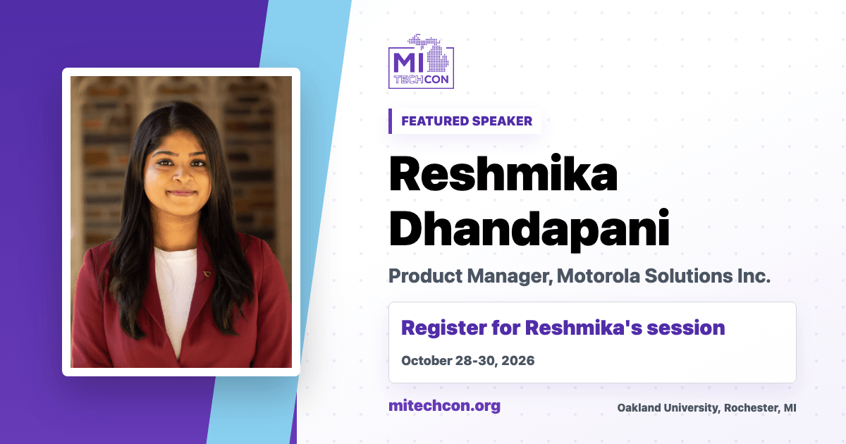 Reshmika Dhandapani speaker share image for MITechCon 2026