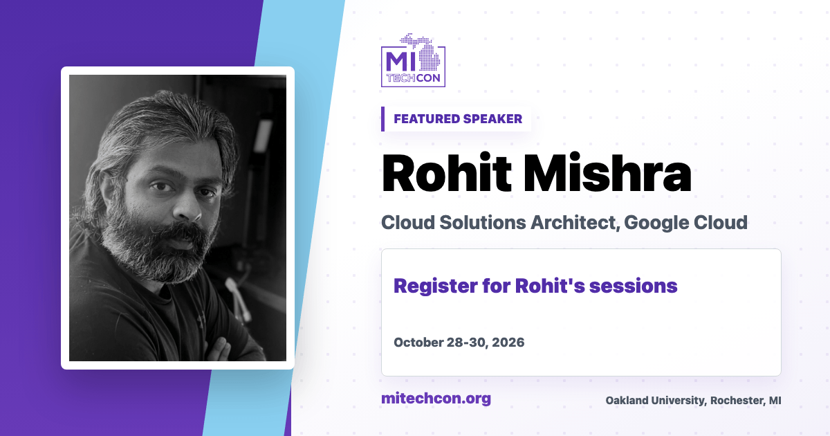 Rohit Mishra speaker share image for MITechCon 2026