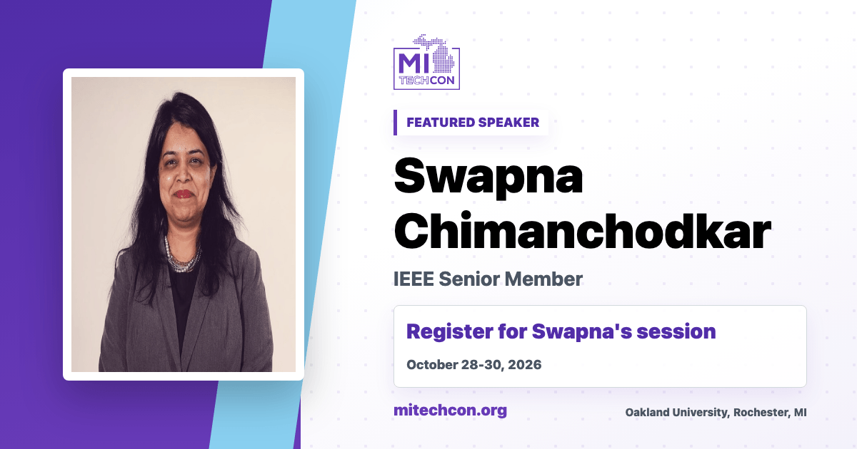 Swapna Chimanchodkar speaker share image for MITechCon 2026