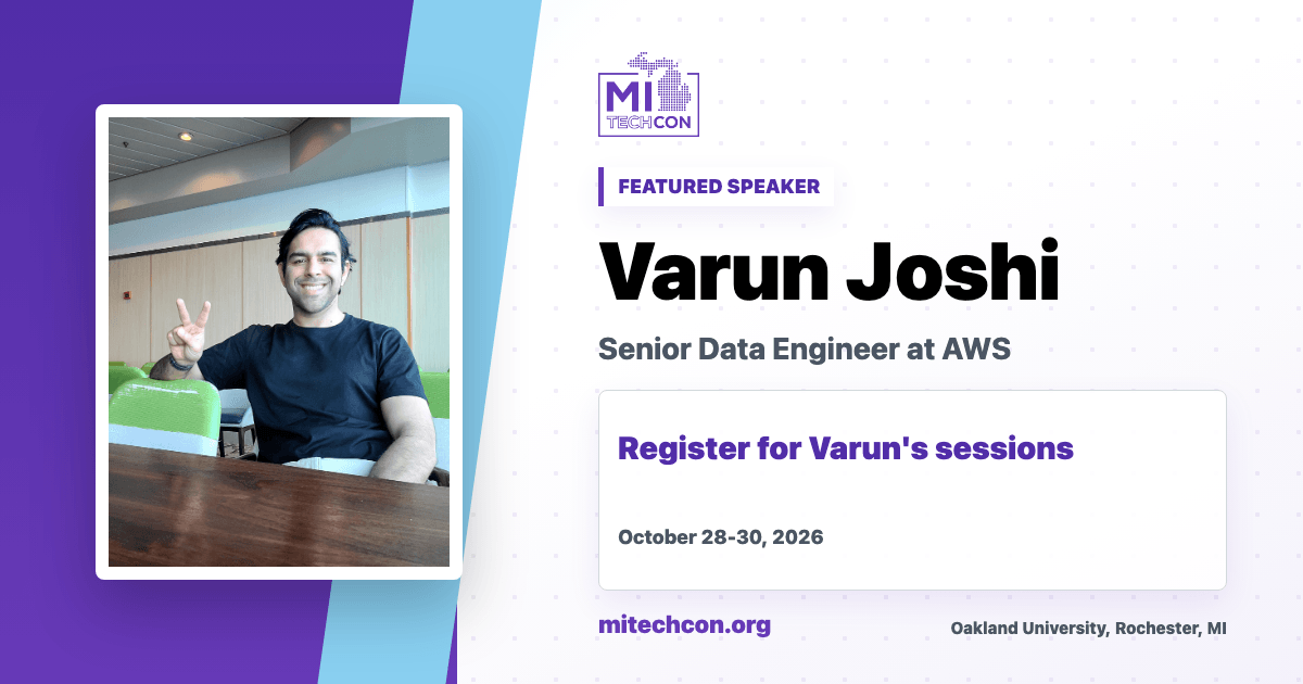 Varun Joshi speaker share image for MITechCon 2026